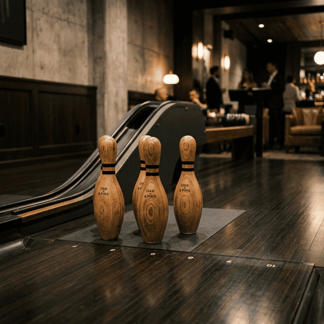 Pistes de bowling en chêne massif au design minimaliste et épuré - Le Studio Paris